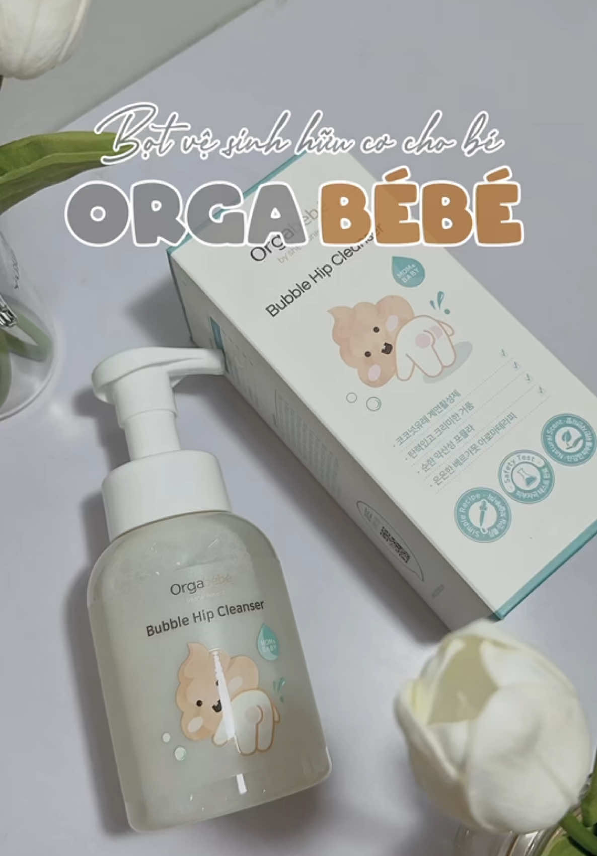 Bọt vệ sinh thuần chay cho bé , các mẹ tham khảo nha#megialinh #vesinhchobe #botvesinh 