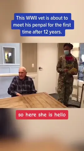 21 WWII vetaran surprised by young penpal he’s wanted to meet for 12 year #vetaran #penpal #reunited #surprise #wholesome #hero #respect