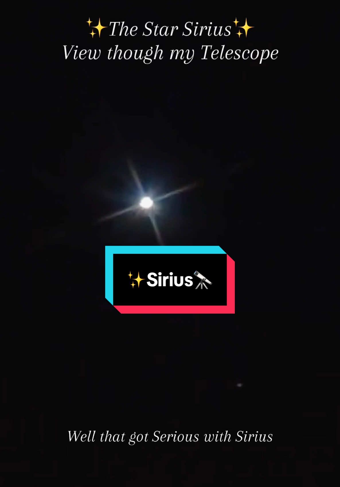 The star Sirius through my Telescope #sirius #stars #astronomy #telescope 