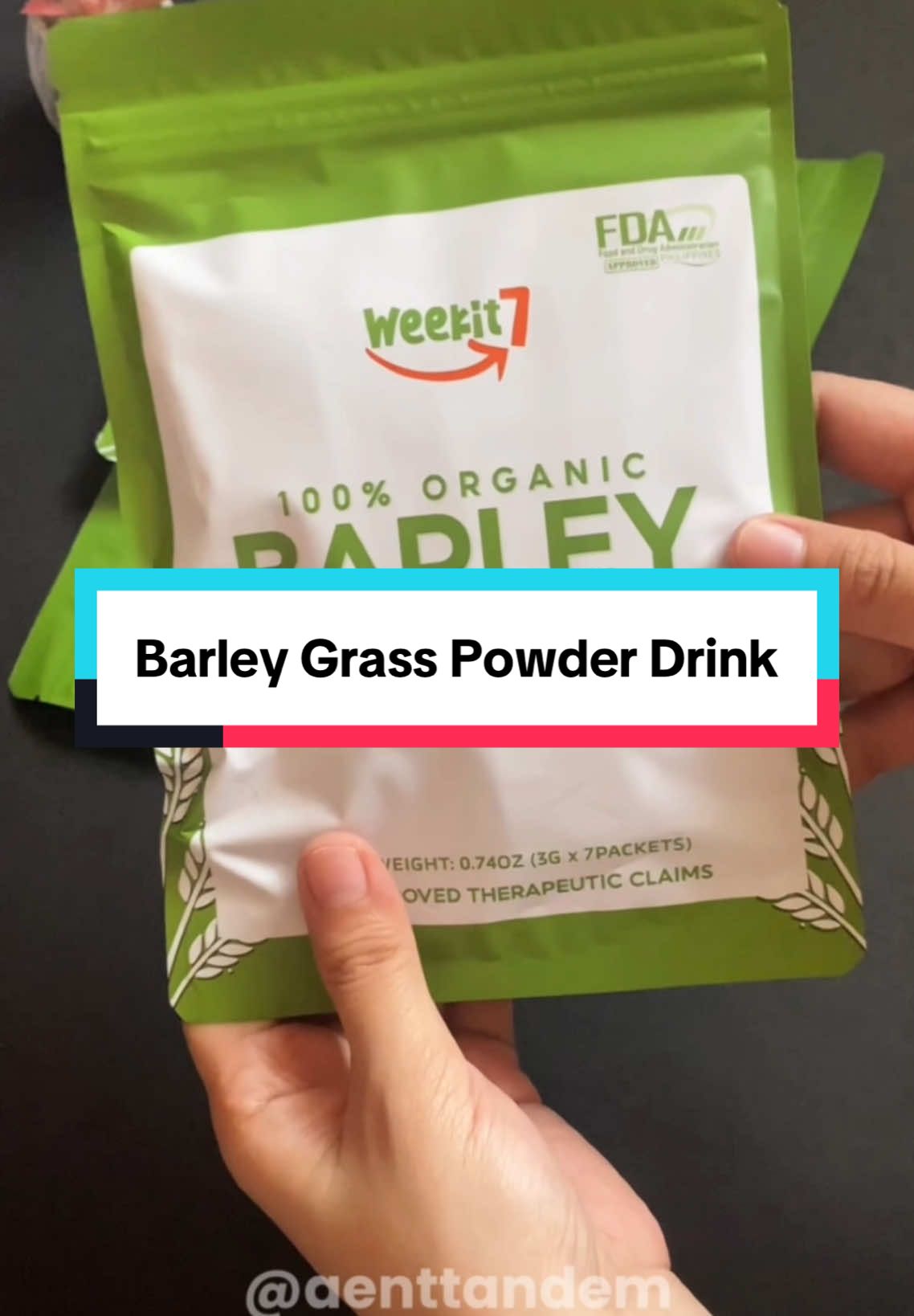 Barley Grass Powder Drink 7 sachet in 1 pack #barley #barleygrasspowder #aenttandem #healthiswealth 