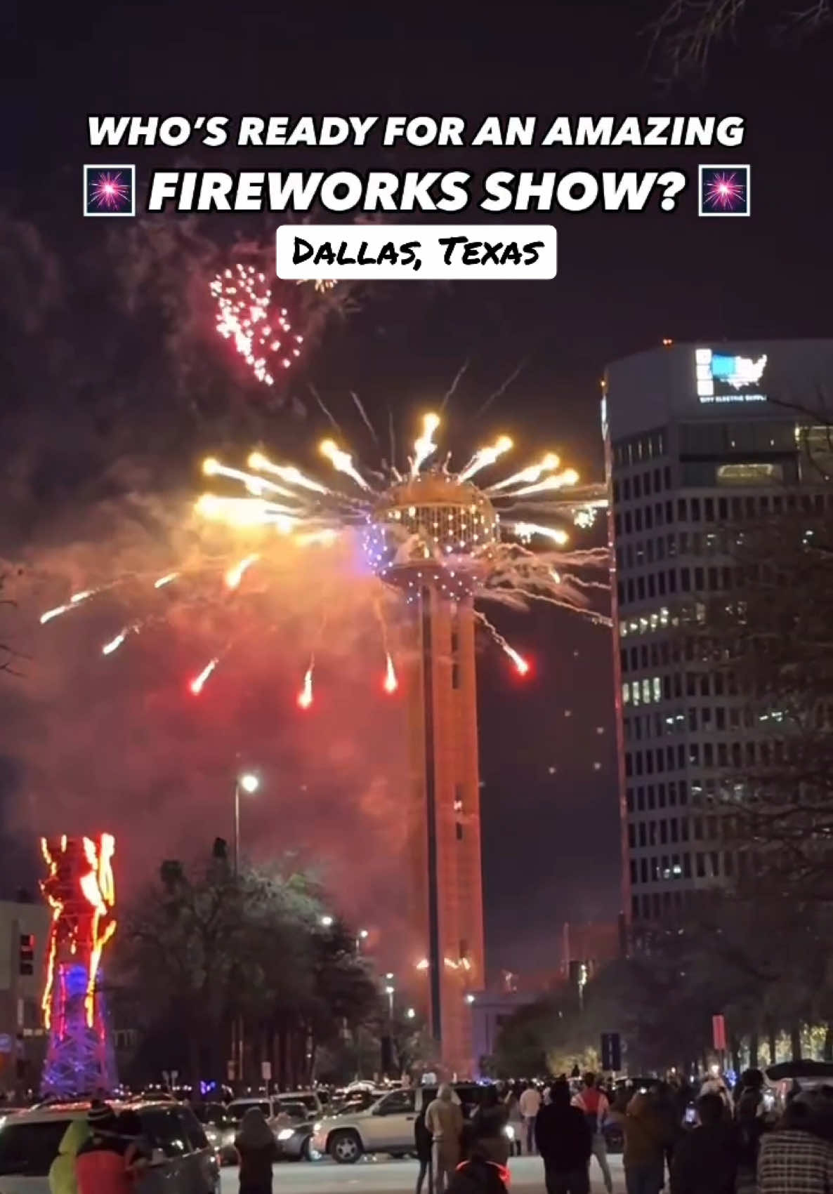 🎉 Wondering how to experience Lone Star NYE in style? We’ve got you covered! #Repost @lonestarnye  While the Jacksons concert was previously taped, you can still witness the breathtaking fireworks show at Reunion Tower! 🎆 This year, over 5,000 pyrotechnic special effects will light up the Dallas sky in an unforgettable display. 🌟 ✨ Where to watch: 	•	Hyatt Regency Dallas or Crown Block Dallas guests can catch the magic right from the lawn! 	•	Or find a cozy spot at various locations across Dallas to enjoy the show. Make your New Year’s Eve unforgettable! 🥂 Who’s ready to kick off 2025 with a bang? 🚀 This Tuesday, December 31, 2024, at 11:59 PM, the iconic Lone Star NYE at Reunion Tower will dazzle the Dallas sky ✨ Whether you're downtown or tuning in from home, you'll have a front-row seat to this magical display! • Tap the link in our bio to find out how to watch from wherever you are. Let's ring in 2025 with a bang!  🔗🔗🔗Comment the words  “Happy New Years” in the comment section and we will send you a direct link with all the info 🎆🔗🔗🔗 #LoneStarNYE #ReunionTowerFireworks #DallasNYE #NewYearsEveCelebration 