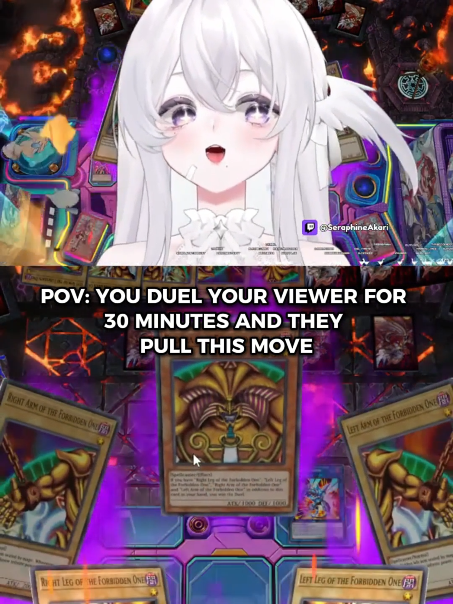 SHE WAS TOO STUNT TO SPEAK... #yugioh #yugiohmasterduel #exodia #shorts #fyp