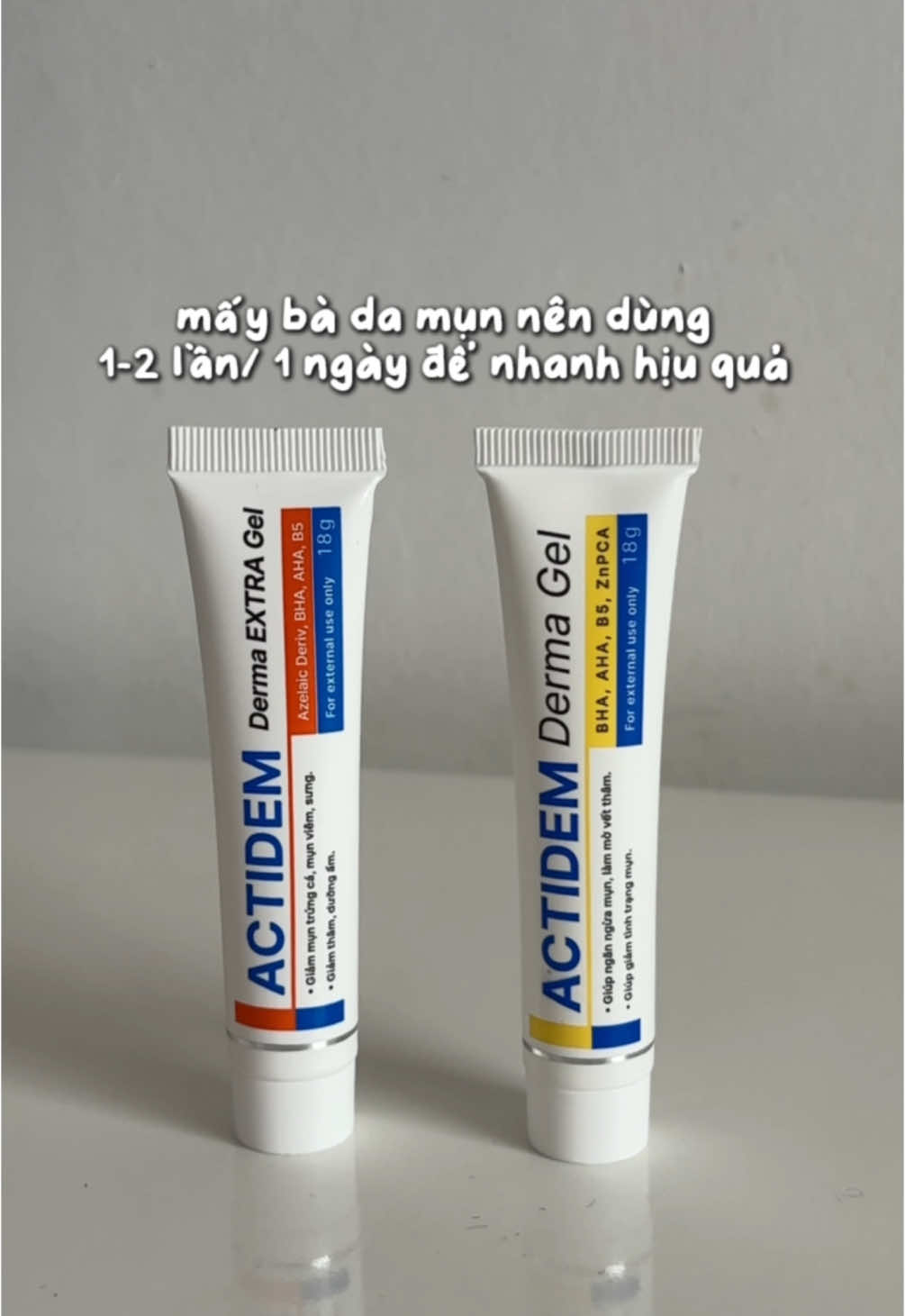 Mỗi lần lên mụn là chấm e nó zô 1 cái, da tui trộm vía hơn hẳn 🥰 #mesaylamdep #actidem 