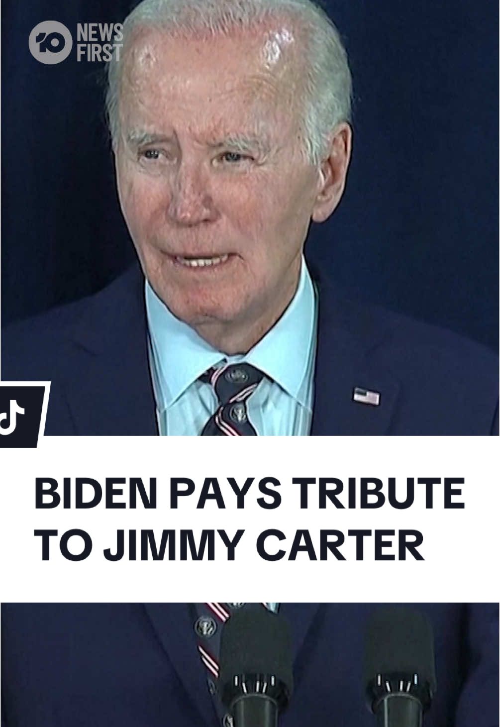 US President Joe Biden has paid tribute to the 39th President of the United States, Jimmy Carter, who died today aged 100. Biden recounted his 50-year friendship with Carter, and said he was proud to have been the first national political figure to endorse his 1976 run for president. Carter served in the US Navy after the Second World War, as the governor of Georgia from 1971-1975 and as President from 1976-1980. After leaving the White House, Carter spent decades as a statesman, advocating for democratic and humanitarian causes around the world. In 2002 he was awarded the Nobel Peace Prize for this work. #10newsfirst #joebiden #jimmycarter