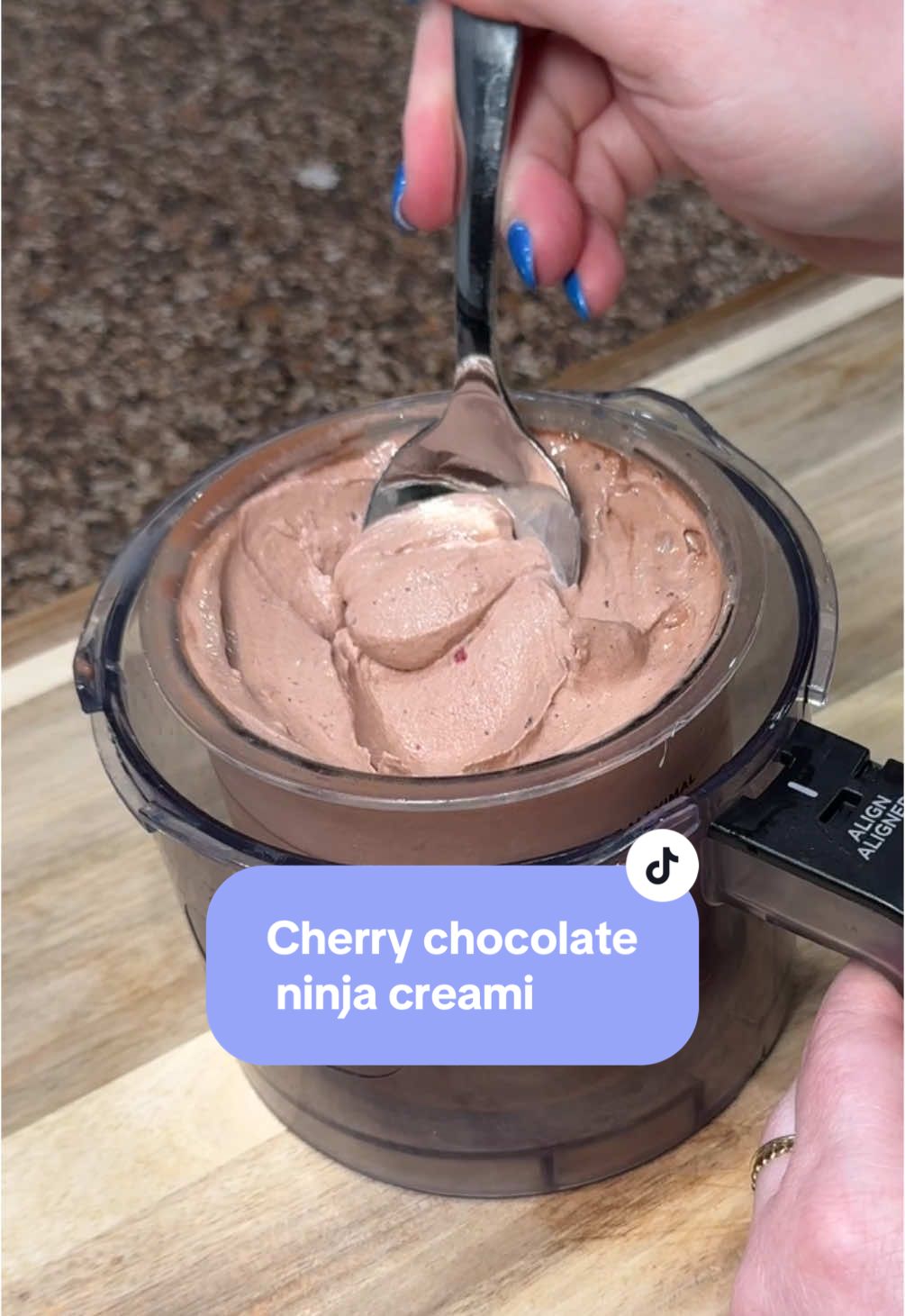 One of my new fav ninja creami recipes! With @Trü Frü 🍒🍫, fairlife chocolate milk, clean simple eats brownie batter protein (discount code: MEAGAN10) and sugar free chocolate fudge pudding mix. #trufrupartner #ninjacreamirecipe #ninjacreamiproteinicecream #proteinicecream #highprotein #proteinsnack #cherrychocolate 