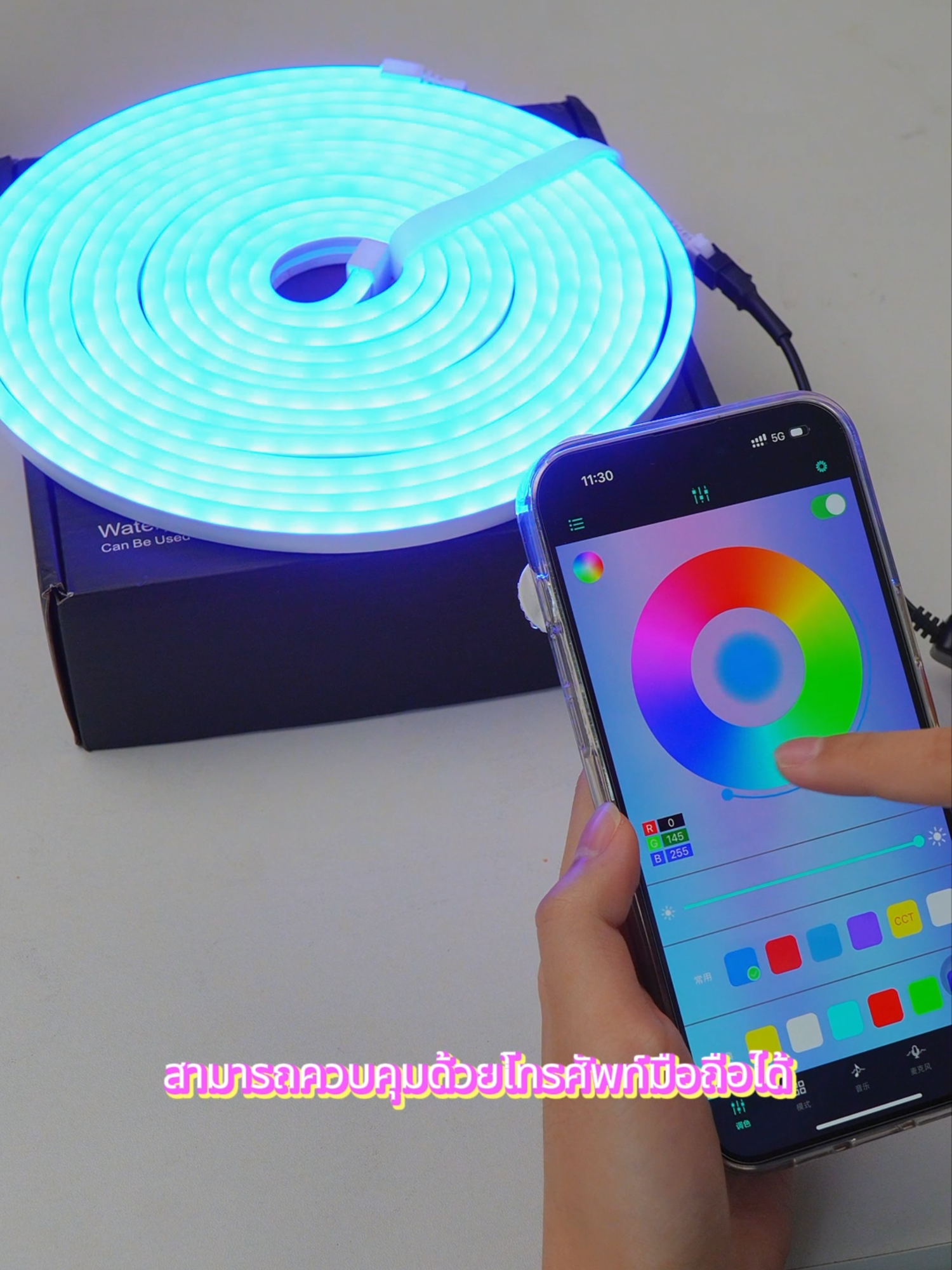 #ไฟเส้นled #light #rgbic #Neon #wifi #MODOFO ไฟเส้น Neon flex ARGB กระพริบตามเสียงเพลง ควบคุมผ่าน wifi และ google home พร้อมส่งจากไทย