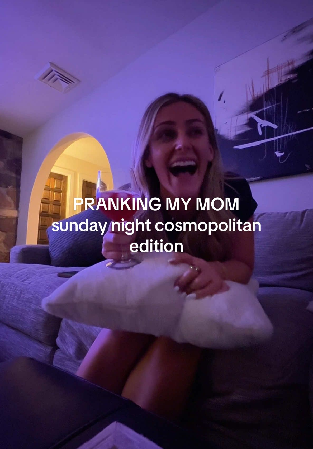 lmao you must watch till end I’m literally crying 🤣🤣 she told me after she was in disbelief and didn’t even know what to say lol. btw there’s nothing wrong with having a cosmopolitan on a Sunday — I just thought it’d be funny bc my mom knows I never do this LOL. love a good mom prank @Lana Henriques  #MomPrank #CosmoPrank #SundayFunday #FamilyLaughs #RarelyDrink #PrankVideo #SundayNightFun #ComedyTikTok #LightheartedHumor #FamilyMoments 