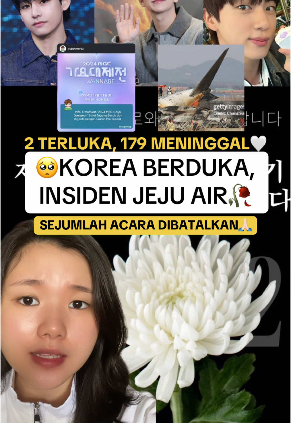 Korea Selatan sedang berduka atas insiden Jeju Air, sejumlah acara dan perilisan akan ditunda, termasuk postingan ulang tahun V dan episode Run Jin. Kita bantu doa ya guys🤍🥀🙏🏻 #JejuAir #TikTokTainment 