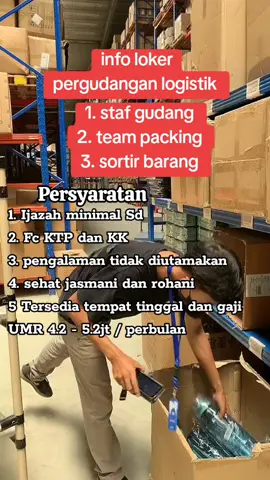 dari nganggur yuk melamar kerja!!!  #lokerjakarta #infoloker #lokerterbaru #lokerjabodetabek #lokergudang #stafgudang #lokerterbaru #infolowongankerja #kerja #pencarikerja #fyp #fyppppppppppppppppppppppp #masukberanda 