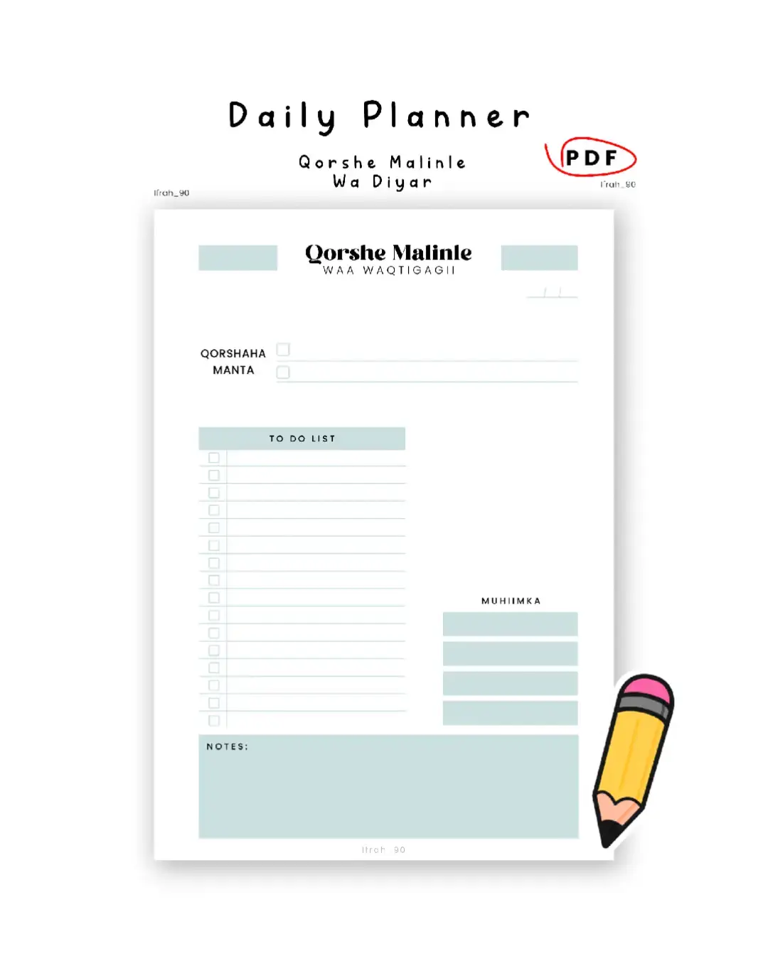 Ma rabtaa hab sahlan oo maalin walba loogu qorsheeyo waajibaadkaaga? ✨ Daily Planner-kan waa xalka saxda ah! Hadda dalbo! 🛒 📩 Fariin ii soo dir si aad u hesho planner-kan maalinlaha ah asago qimo jaban. #somalitiktok #studytok #viral #fyp 