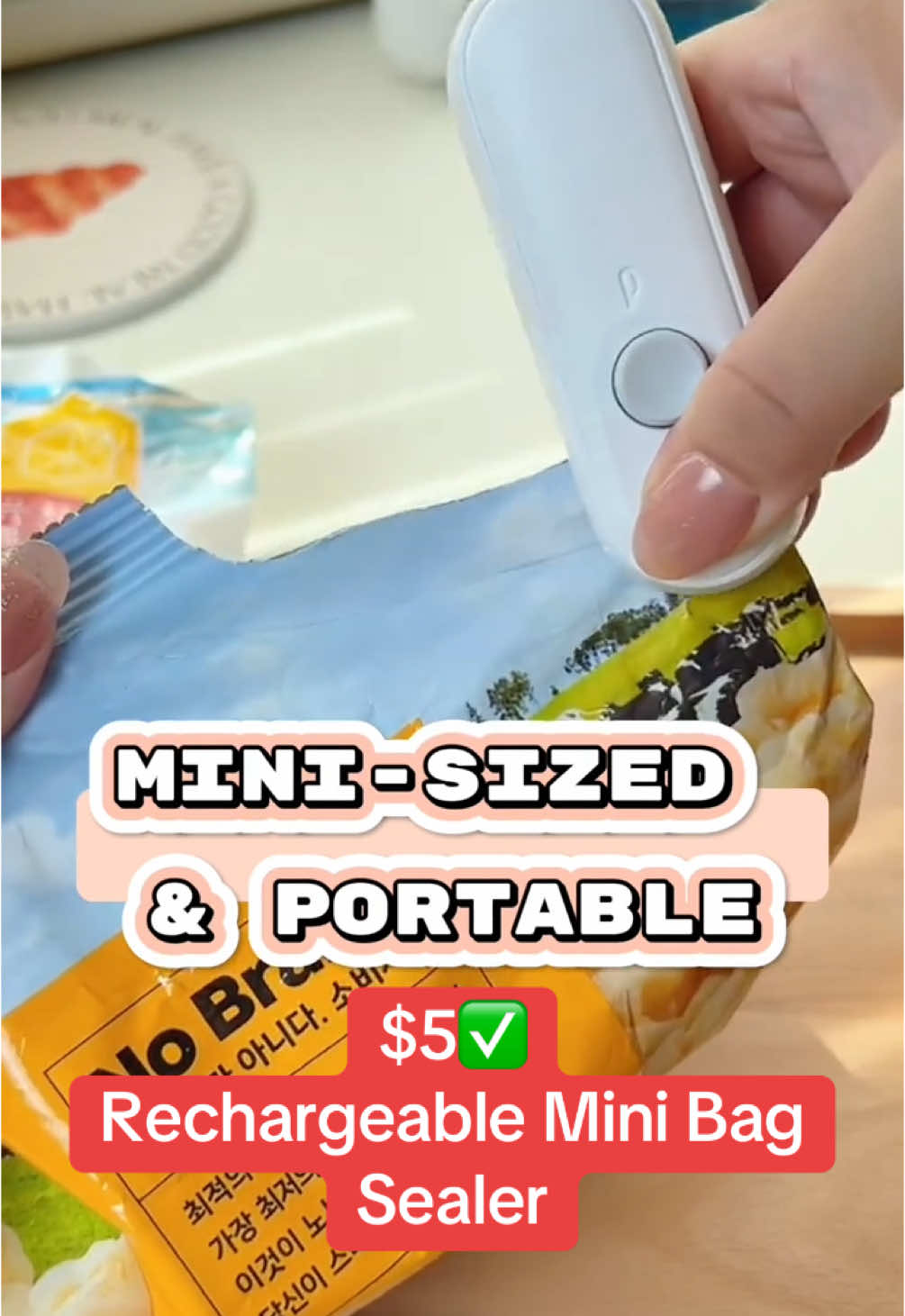 $5✅ Rechargeable Mini Bag Sealer