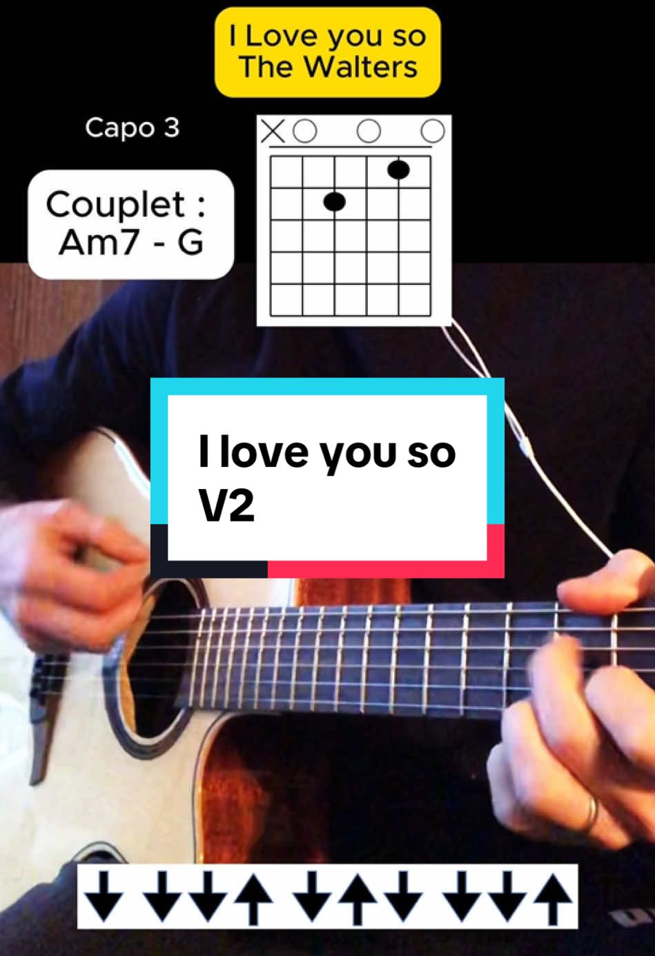 Comment jouer « I love you so » de « The walters » ? Tuto en chanson avec un couplet et début de refrain  #guitartutorial #fyp #guitarchords #guitaristsoftiktok #beginnerguitar #guitarlesson #thewalters #iloveyouso 