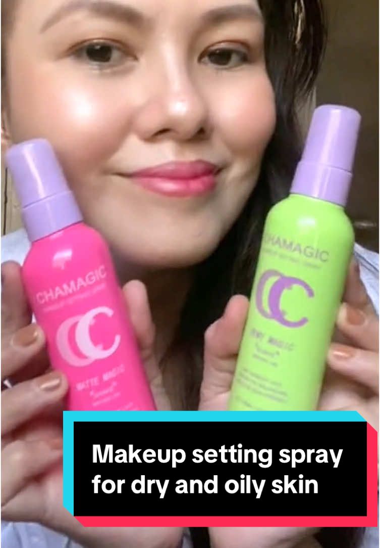 I want to look fresher especially with makeup on so I use this setting spray! Now on my TikTok shop 🛍️ 🛒  📌 Results may vary per user #fyp #affiliate #affiliatemarketing #hairtok #SelfCare #beauty #hair #GRWM #cosmetics #chamagic @CHAMAGIC PH 