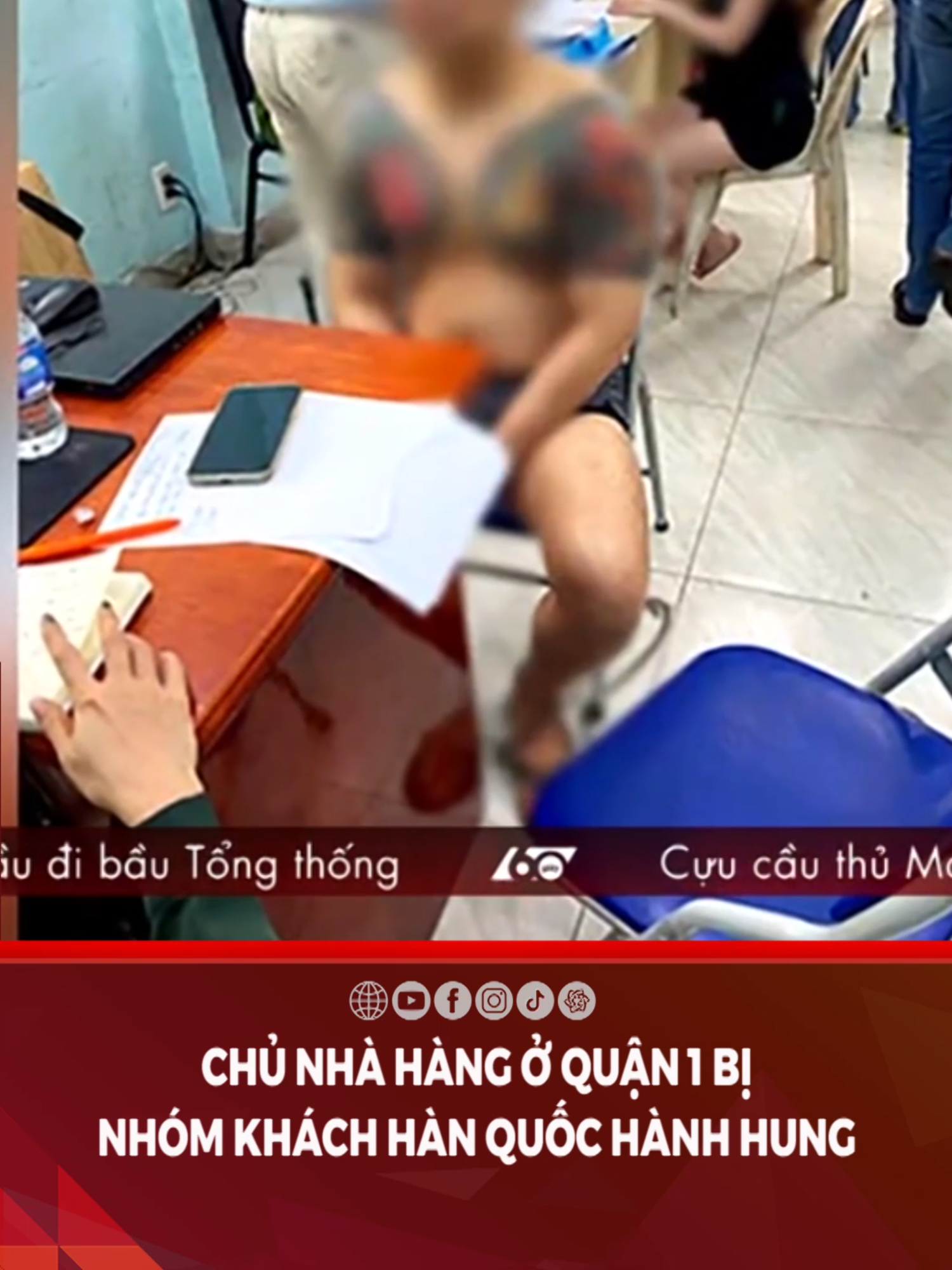 Chủ nhà hàng ở Quận 1 bị nhóm khách Hàn Quốc hành hung #HTV #HTVC #truyenhinhHTVC #HTVCnews #HTVCtintuc #tiktoknews #tinnong #60giay