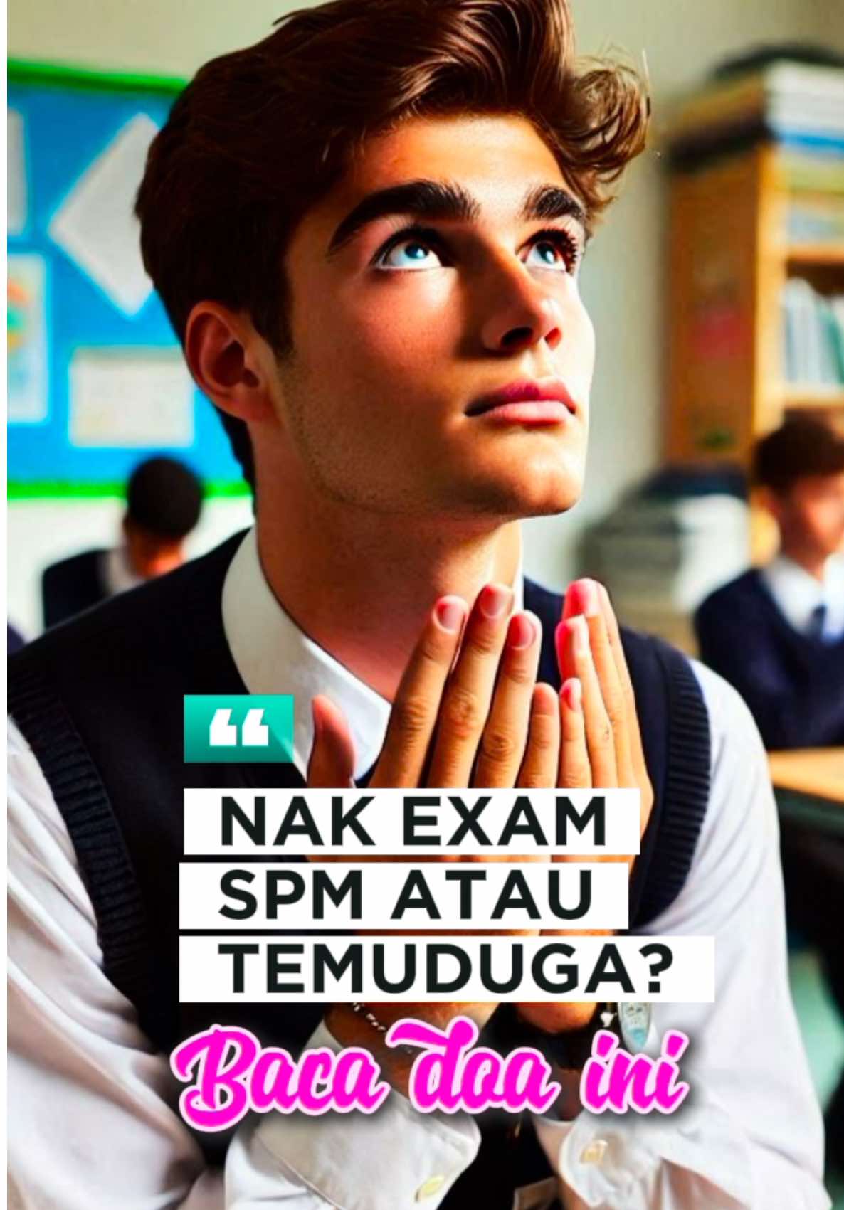 Baca doa ni sebelum bermula exam bertulis esok. Boleh ulang-ulang diluar dewan, didalam dewan ketika rasa soalan sukar dijawab. InsyaAllah dipermudahkan dan dilancarkan menjawab. Ibu ayah tolong sampaikan pada anak2 ye. #spm2025batch07 #spm07 #doaexam #doapeperiksaan #doaspm #doatemuduga #doainterview #doaharian 