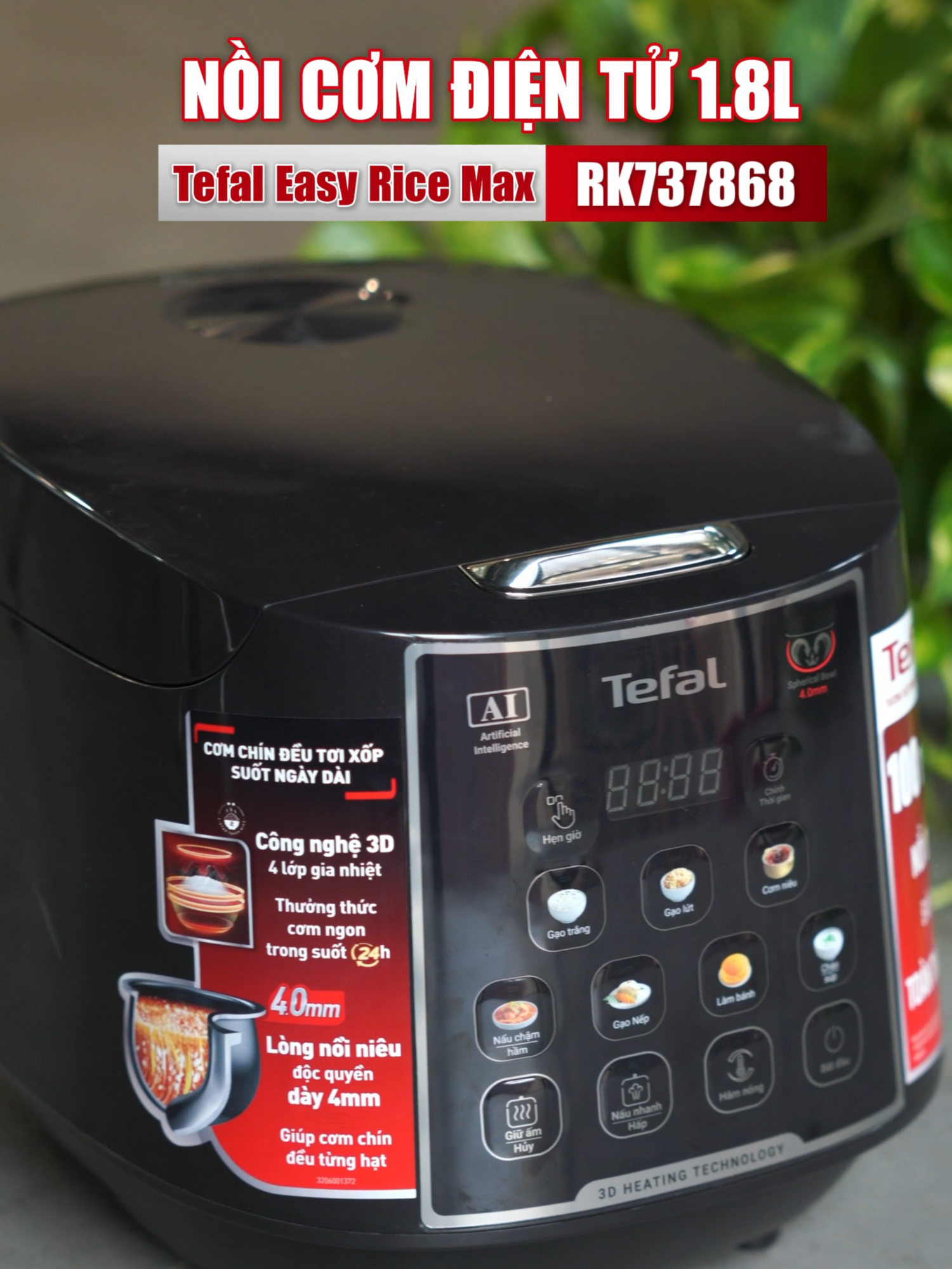 Nồi cơm điện tử Tefal EasyRice Max trợ thủ đắc lực giúp bạn tạo ra những bữa ăn thơm ngon, đầy đủ dinh dưỡng #gigavn #hoplongecommerce #tefal #tefalvietnam #RK737868