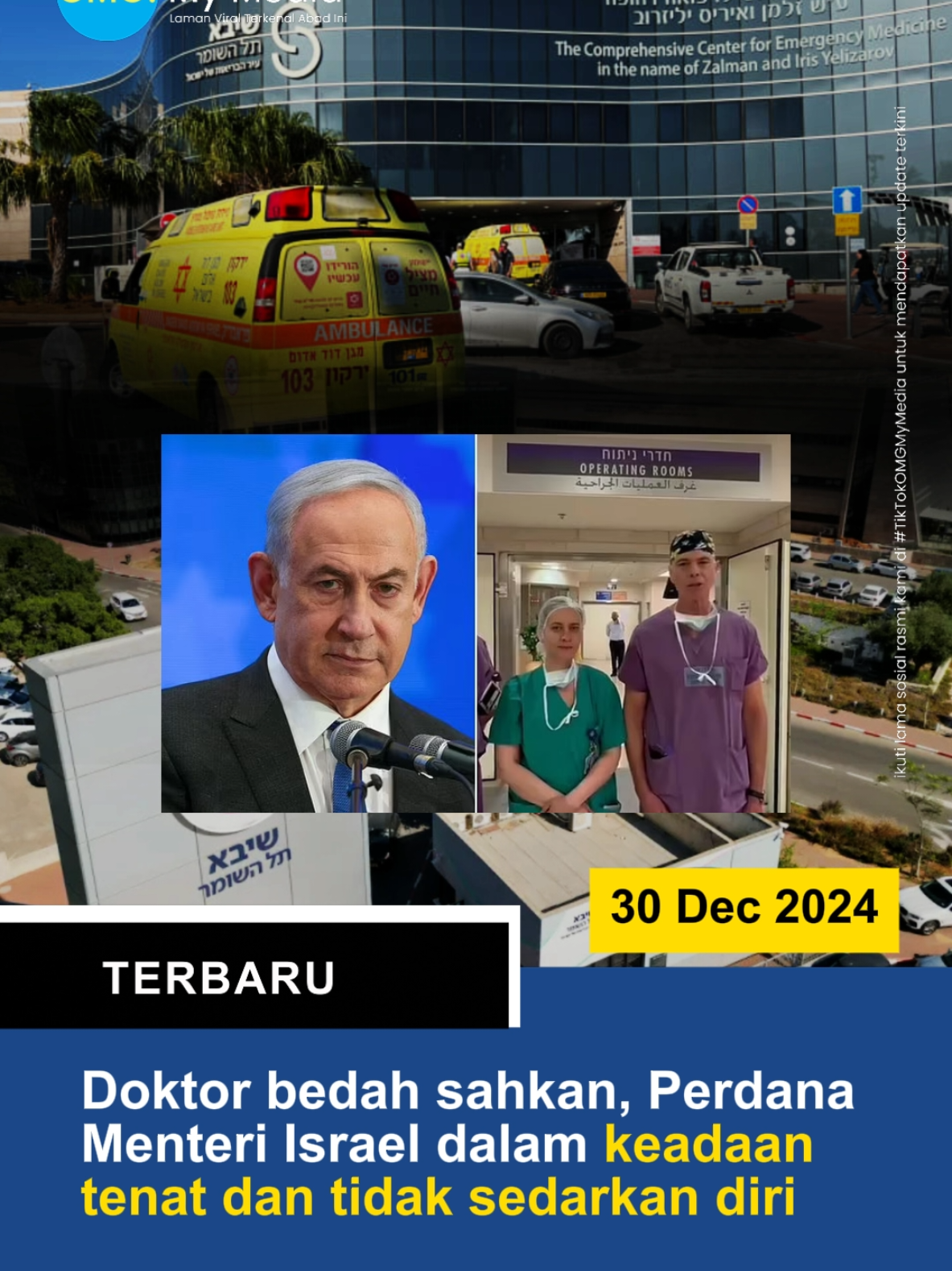 Doktor bedah sahkan, Perdana Menteri Israel dalam keadaan tenat dan tidak sedarkan diri #trendingnews #trendingnewsmalaysia #videoviral #videotrending 