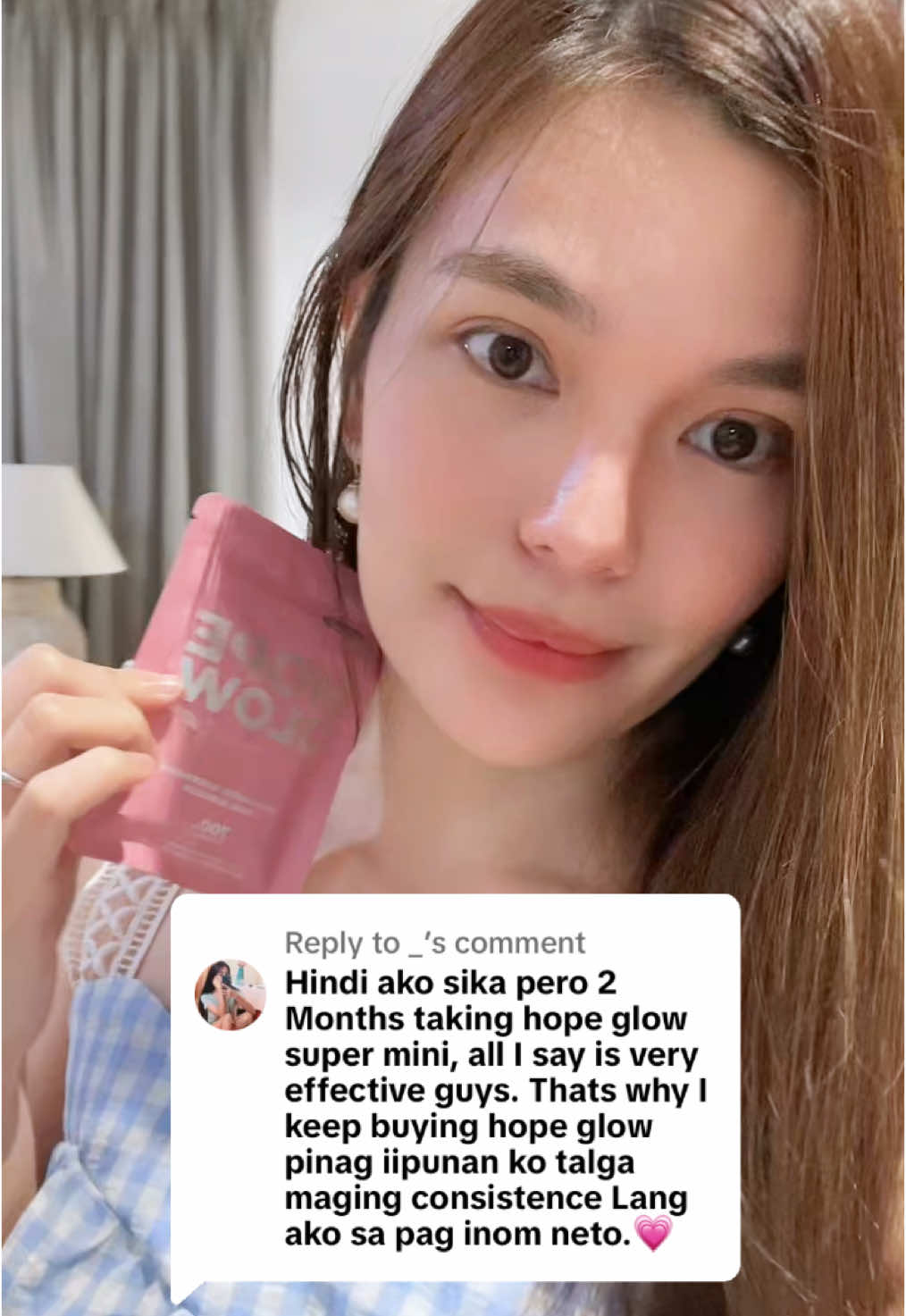 Replying to @_ Hindi kailangan maging sikat para mag-glow! Consistency lang at Hope Glow—yan ang secret! 💖 #lunaauraph #hopeglow #hopeglowsuper #sacetylglutathione #japansacetylglutathione #skinlightening #glowingskin 