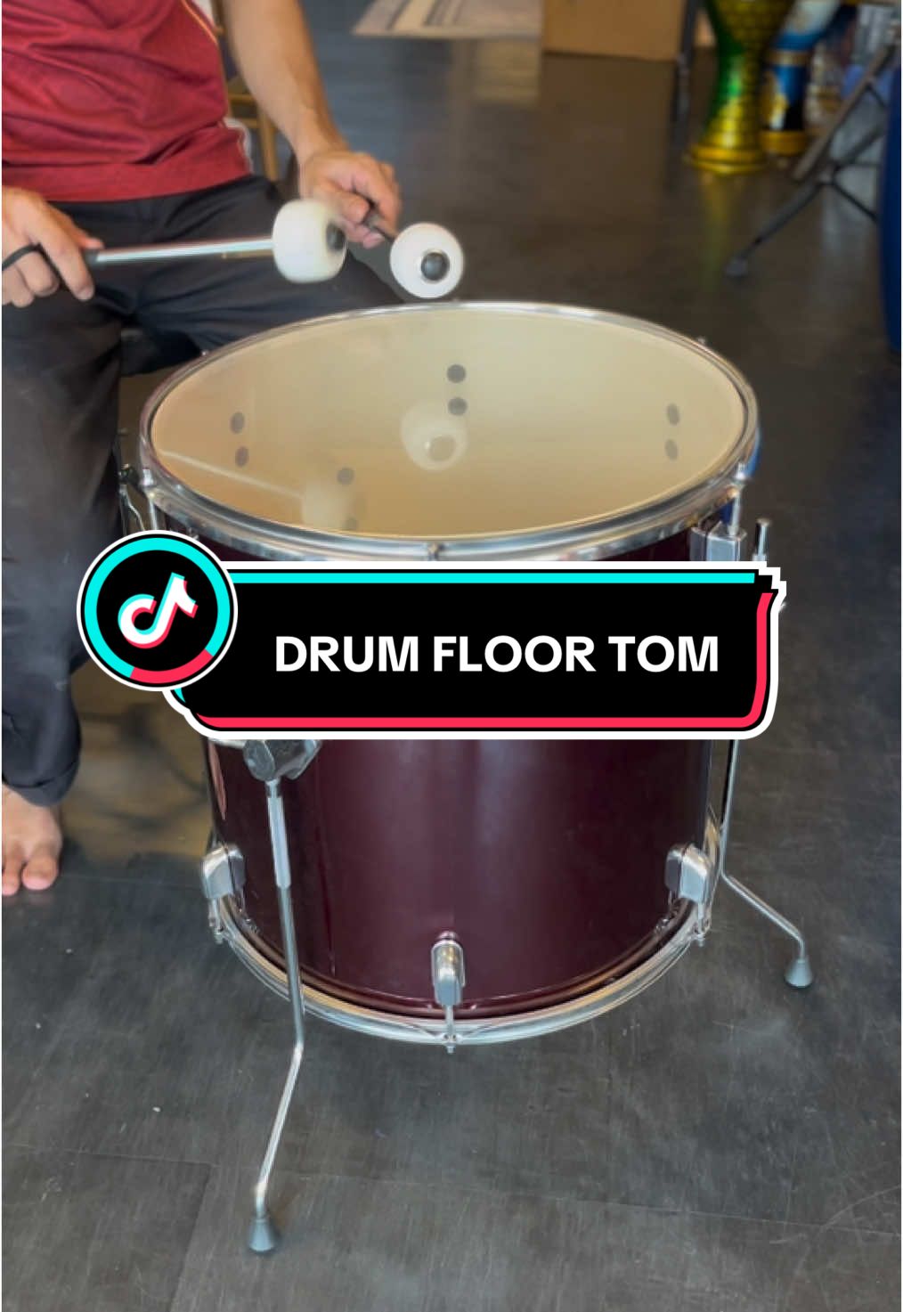 DRUM FLOOR TOM SIZE: 16 INCH GOT FREE DRUM STICK ! ITEM NEW !! READYSTOCK !! #drumfloortom #drum #fyp 