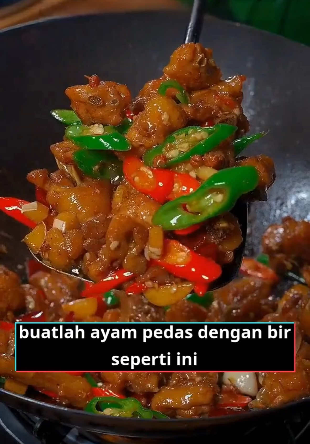 Di masa depan, jika Anda membeli ayam, Anda akan membuat ayam cabai bir seperti saya, yang pedas dan enak dengan nasi #panas #makanan #berbagimakanan #memasak di rumah