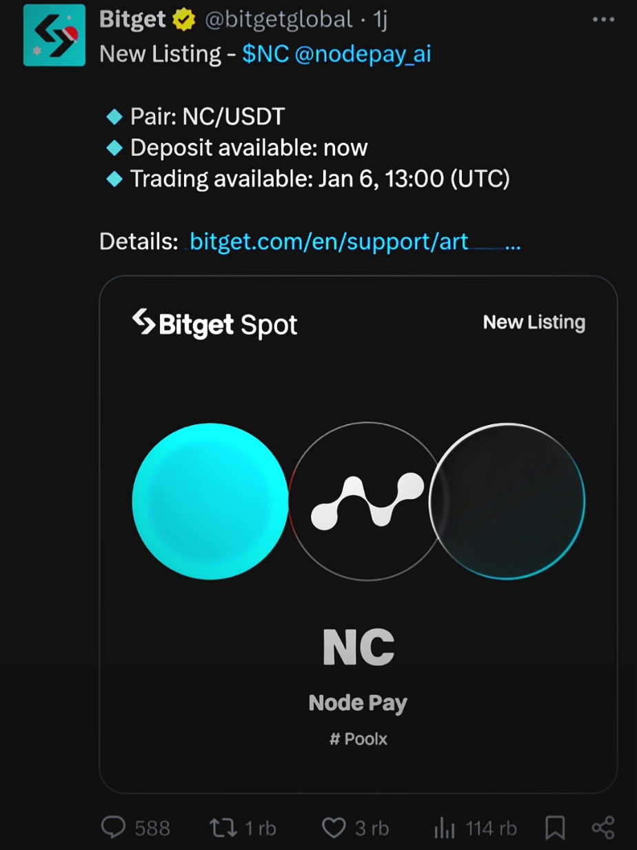 Nodepay 6 Januari listing di bitget, abu atau jepe? #airdroppotensial #airdrop #nodepay #airdroptesnet #DePIN 