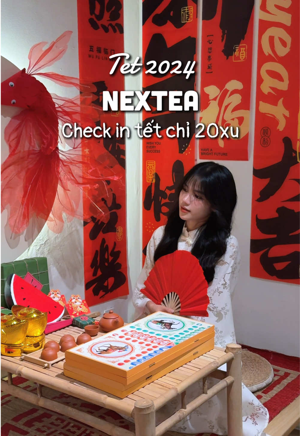 Ly nước 20xu mà góc checkin cỡ này #fyp #hcmc #saigon #chupanhtet #quancafedep 