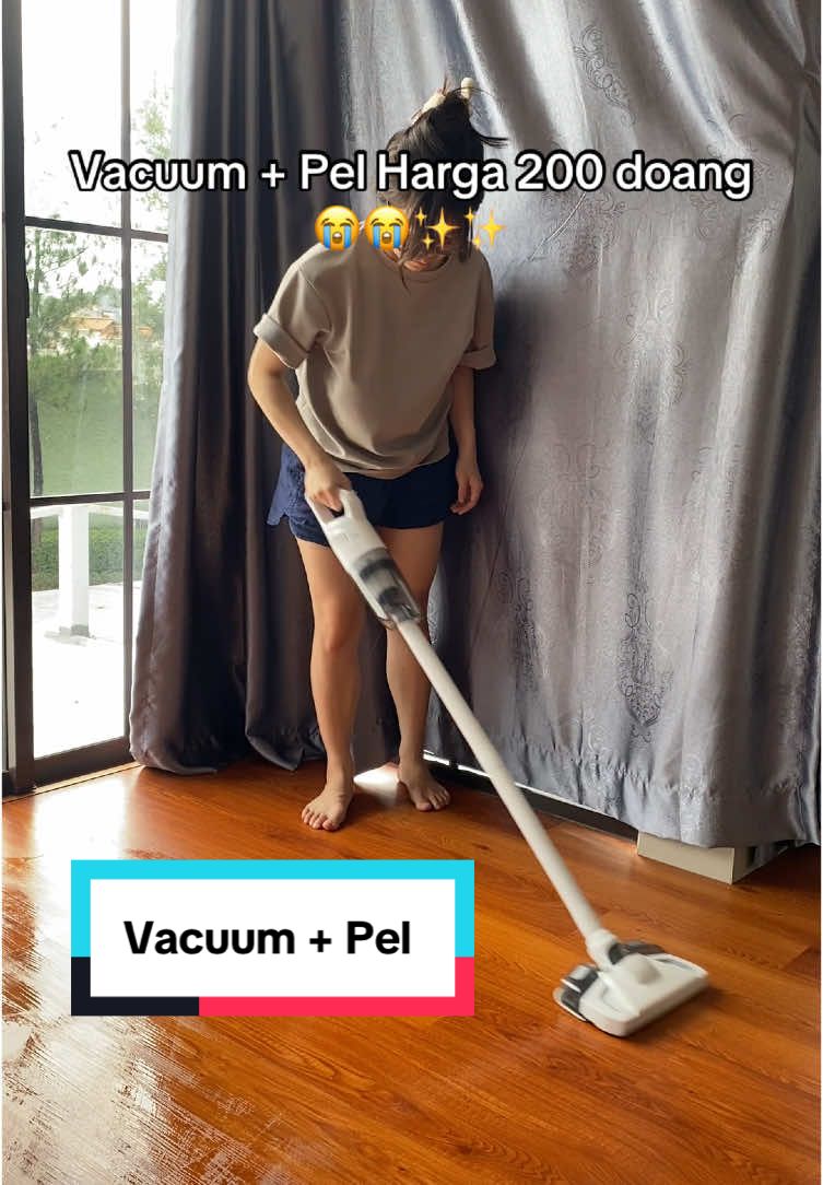 #vacuumcleaner + kain pel, sekali jalan lgsg 2 kerjaan selesai😭✨ gapake capek lg bolak balik sapu pel 😳 #hanriver #vacuum #penyedotdebu 