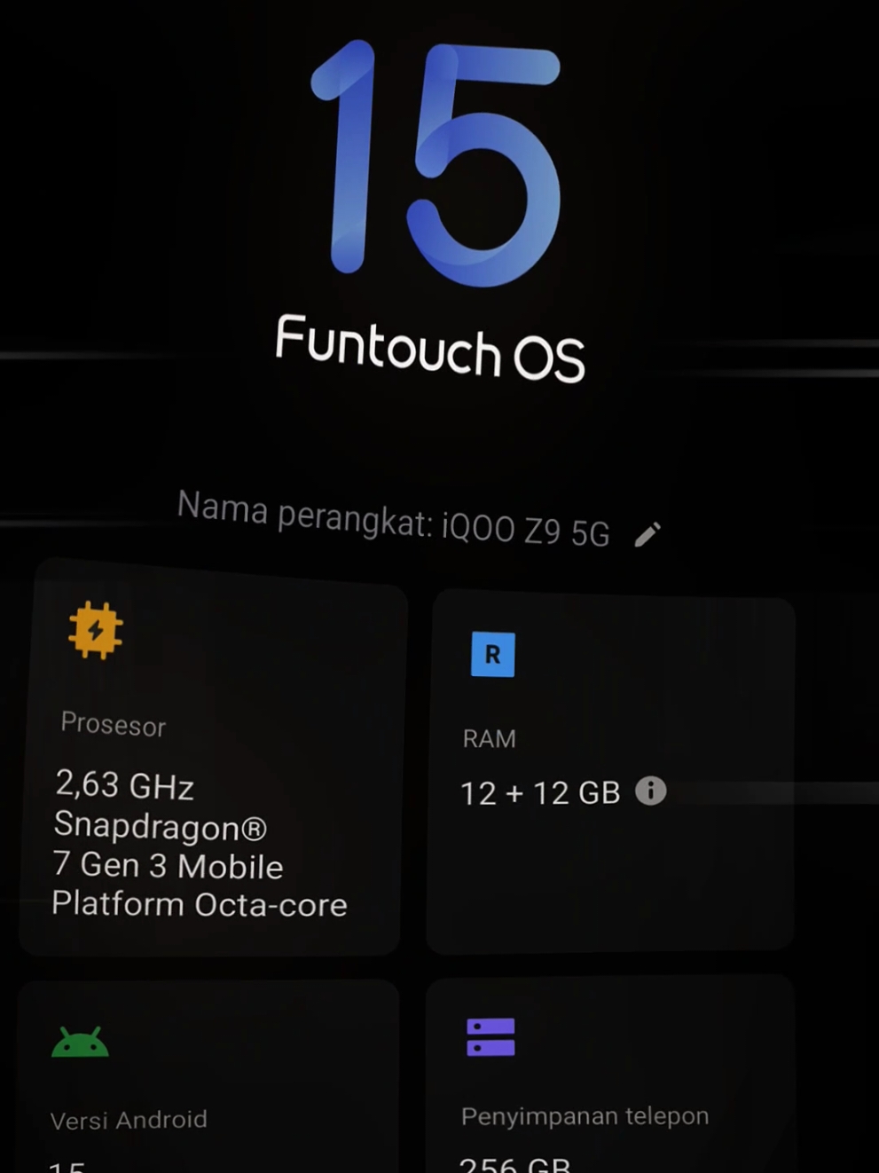 user IQOO Z9 gimana rasa funtouch os 15 kalo gw si biasa aja tapi keren  #android #hpbaru #djkane🗿🤙 #fypシ #fyp #vivo #iqooz9 