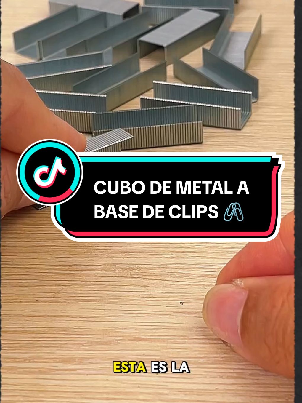 Cubo de metal a base de clips rápido y facil  . . . . . #tips #consejos 