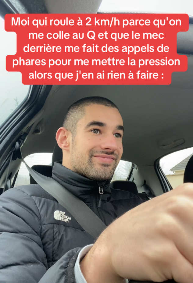 Tu vas devoir attendre ⏳ #voiture #conduite #conduire #auto #car #vitesse #pression #appeldephare #double #drole #humour #attente 