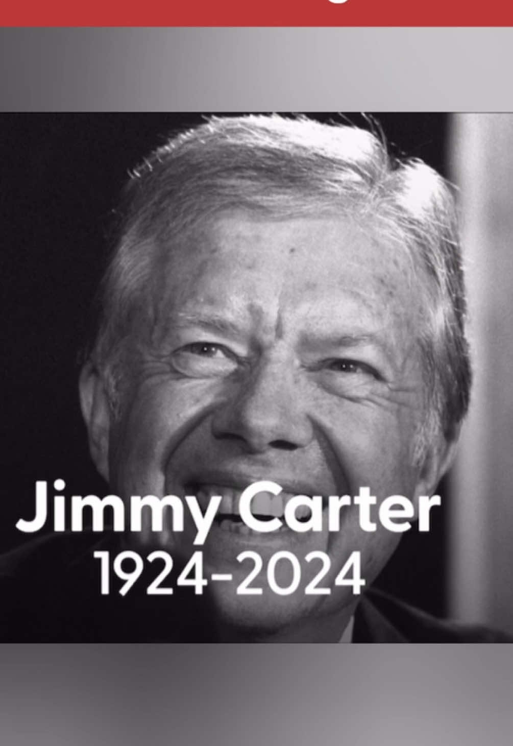 Former US President Jimmy Carter has died at the age of 100. #president #jimmycarter #american #nobelpeaceprize #fy #fyp #fyf #foryou #viralvideo #viralnews 