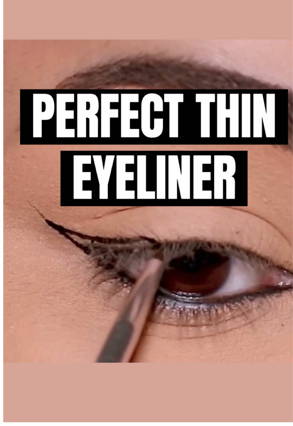 Try this technique to Apply PERFECTLY THIN Eyeliner! You’ll LOVE it!! Deets: Nail Art Brush Inglot Gel Liner @INGLOT_COSMETICS #makeup #makeuptutorial #Eyeliner #eyelinertutorial #eyelinerhack #wingedeyeliner  #liner 