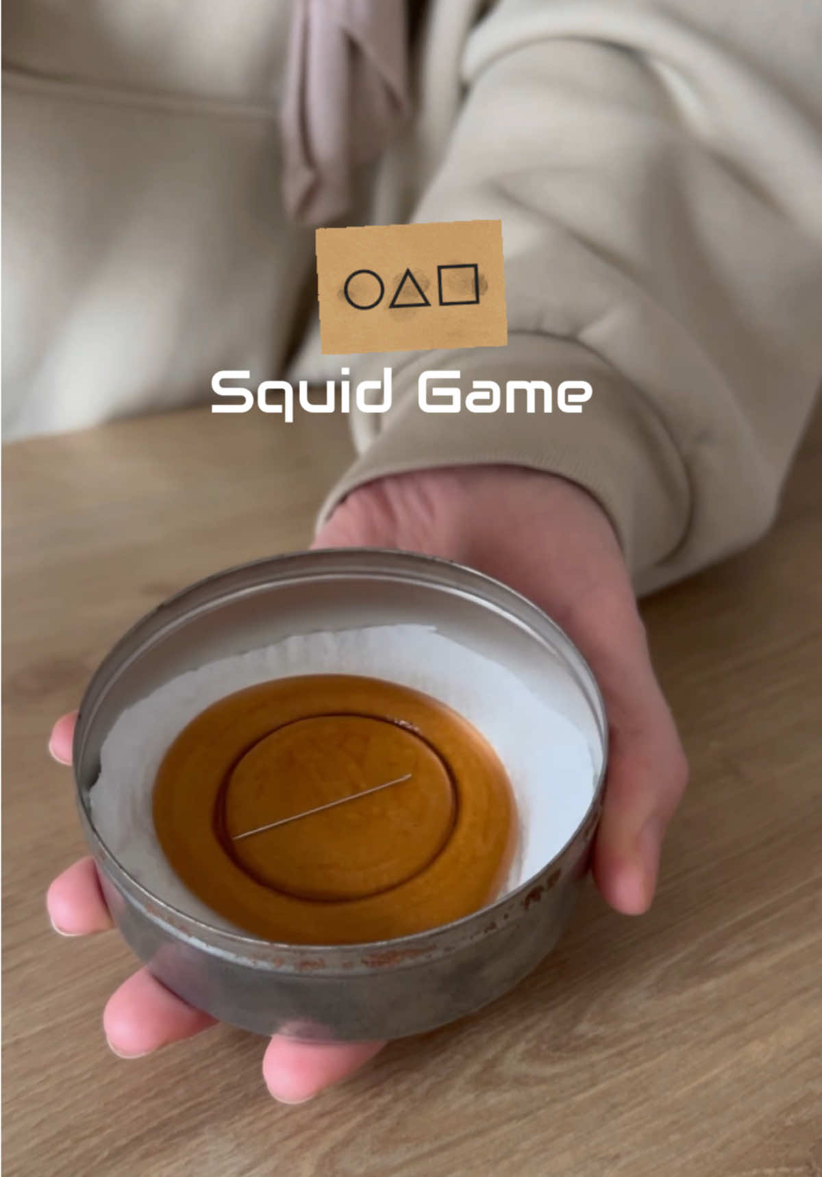 Squid Game Cookies 🟥🔺🔴 Zutaten:  200g Zucker  1/2 TL Backpulver  #squidgame #squidgames #foodtrend #Foodie #squidgame2 