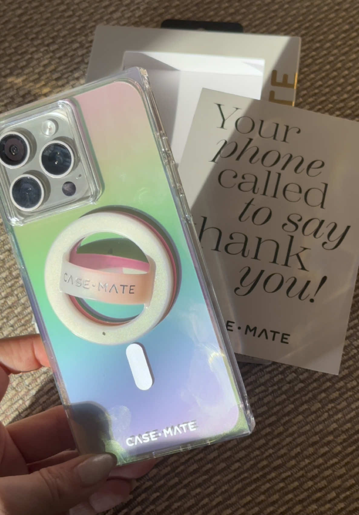 @Case-Mate always with the best & cutest iphone cases & accessories 👏🏽👏🏽 look at this rainbow iridescent BLOX MagSafe case 😍😍 I’m obsessed >>  • • • #casemate #casematephonecase #iphone #iphoneaccessories #magsafe #iridescent #rainbow #tiktokshopcreatorpicks #giftguide #iphone15 #phonecase 