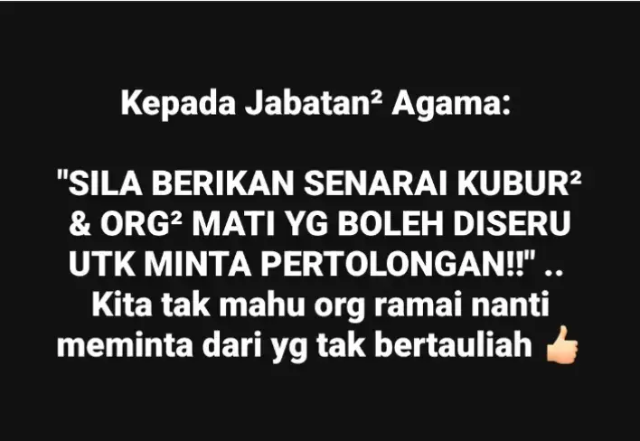 Cadangan Kepada Jabatan Agama 