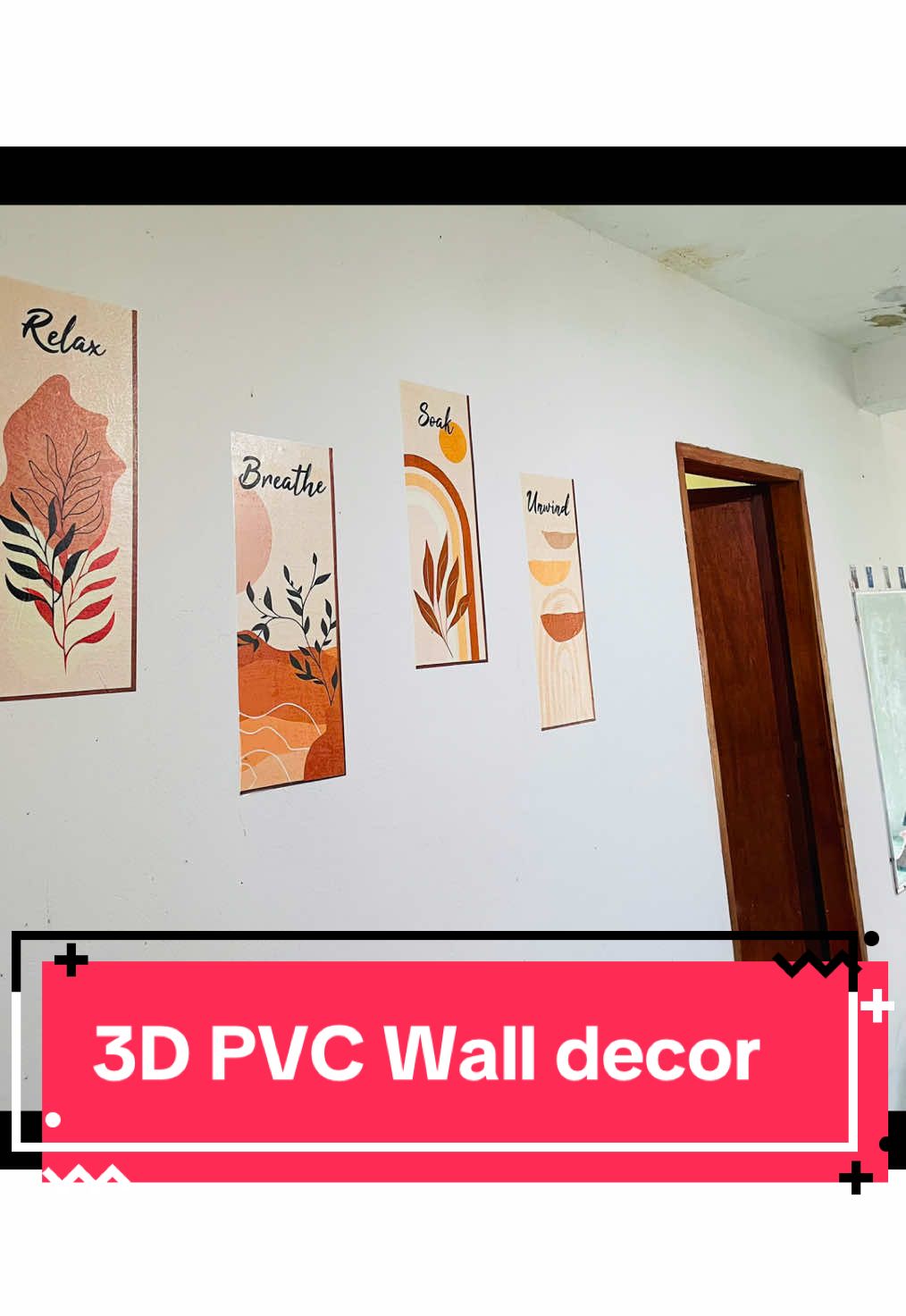 3D PVC Wall Decor Walang tapon guys, ang gandaaaa. Check mo sa yellow basket.  #bohemian  #walldecorations  #fyp 