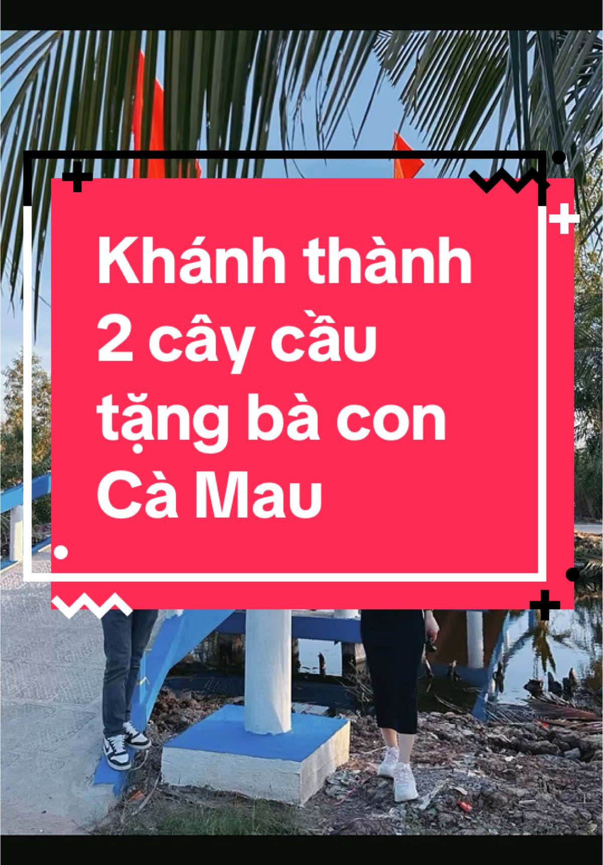 Nay 2 chị em xuống dự lễ khánh thành 2 cây cầu xây dựng tại Cà Mau để thuận tiện cho các em nhỏ đến trường.  Cầu đã đi vào sử dụng được 1 thời gian nhưng vì lịch trình của 2 chị em nên hôm nay lễ khánh thành mới diễn ra kịp. Hi vọng trong tương lai sẽ có nhiều hơn những cây cầu như thế này được xây dựng ạ. Hằng xin gửi lời cám ơn đến các anh chị cán bộ “ Hội liên hiệp phụ nữ, uỷ ban mặt trận tổ quốc, uỷ ban nhân dân xã Tân Bằng- Thới Bình-Cà Mau” đã hỗ trợ 2 chị em hoàn thành những cây cầu này ạ- HDM #hangdumuc #phamquanglinh #teamchiemrot #letuanlinh #cergroup #chiemrot #hangdumuclive 