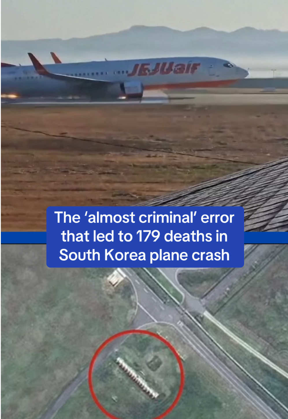 Leading air safety expert David Learmount told news outlets that the construction of a concrete wall at the end of a runway was an 'almost criminal' error that led to the deaths of 179 people in a plane crash in South Korea. He went on to say that had the wall not been there, the plane would have instead hit a fence, slid over a road, and likely stopped in a nearby field. 'I think everybody would have been alive… the pilots might have suffered some damage going through the security fence or something like that. But I even suspect they might have survived,' Learmount said. Read more on DailyMail.com  #southkorea #airplane #crash #bangkok #asia #news 