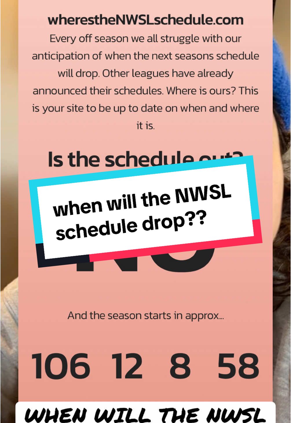 your guess is as good as mine tbh #nwsl #woso #wospo #womenssoccer #nwslsoccer #nwslschedule @Ally @ State Champs 