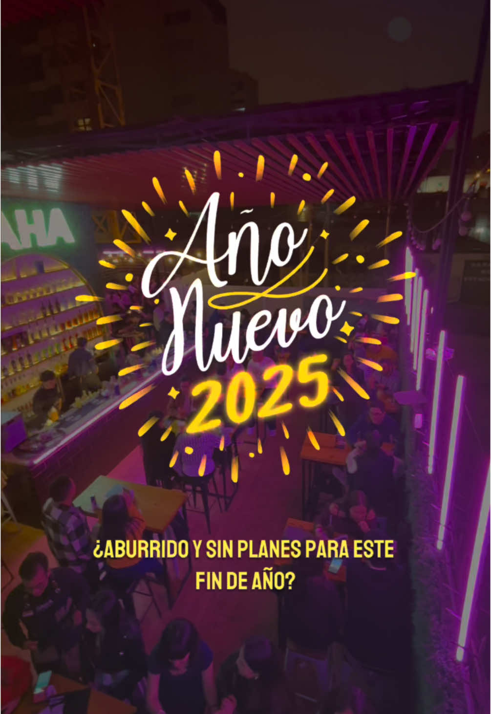 ¿Sin planes para año nuevo? Celebra la llegada del 2025 en terraza 🍸 Reserva tu mesa ahora al DM: Martes 31 de diciembre | Precio por persona: S/99 #SAHAterraza #SAHAperu #limaperu #miraflores #bar #añonuevo #newyear 