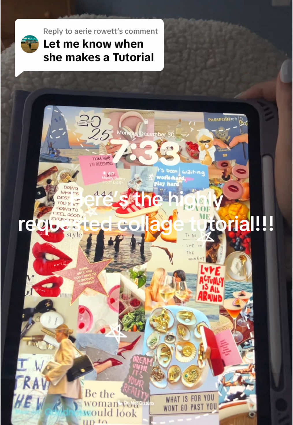 Replying to @aerie rowett the tutorial is up!!! My Pinterest is gracestaffordd #collage #ipad #visionboard #collages #2025 #2025visionboard #ipadpro 