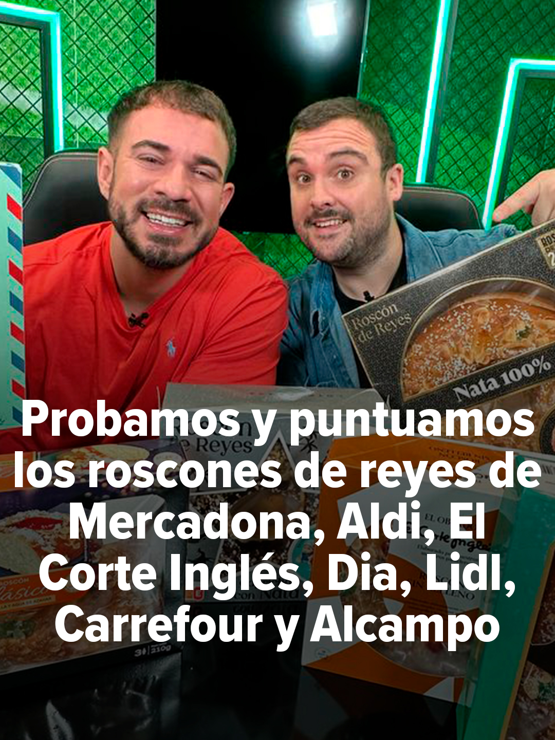 Probamos y puntuamos los roscones de reyes de Mercadona, Aldi, El Corte Inglés, Dia, Lidl, Carrefour y Alcampo. Con @cenandoconpablo