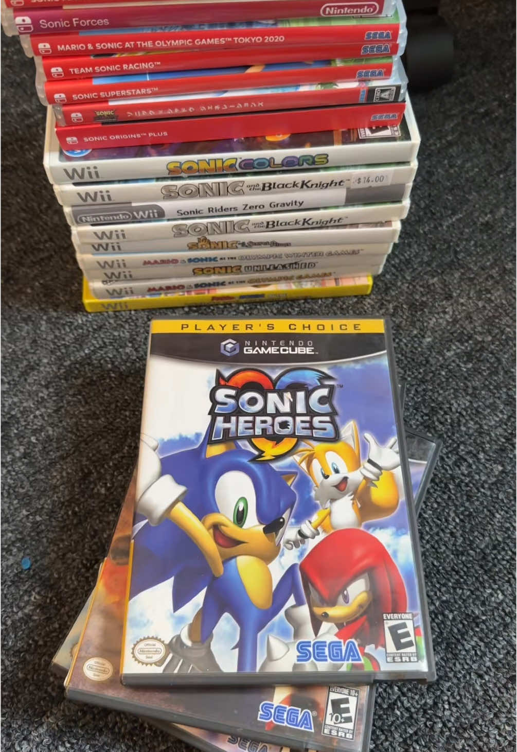 these are just my physical copies💀 #sonicthehedgehog 