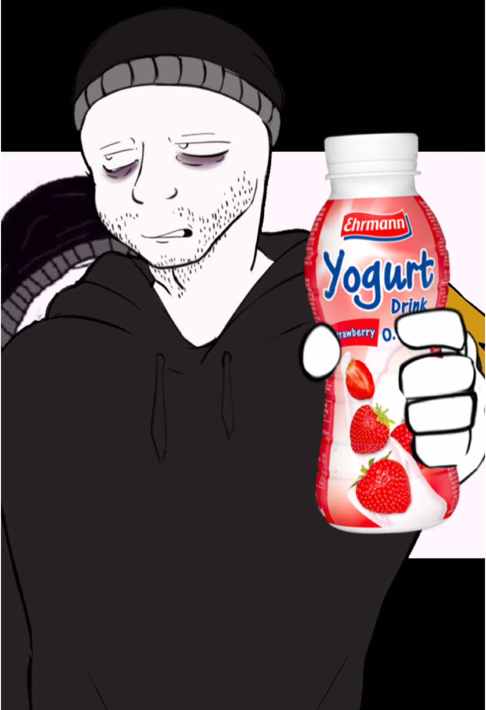 wojaks favorite drink (this is just a shitpost/trend it has nothing to do with the lore that im making (or does it? lol) ) #derpina #doomer #au #drawing #animation #yogurt 