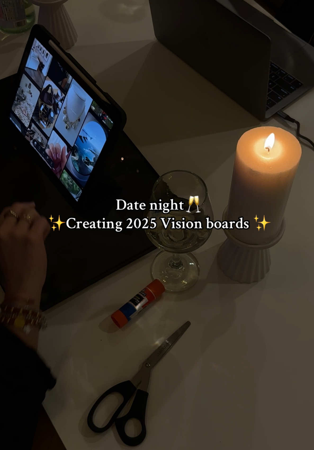 This is your sign if you haven’t made yours yet! ✨🥂🤍🪬  #2025 #visionboard2025 #visionboard #goals #pinterest #manifestation #newyear #fyp 