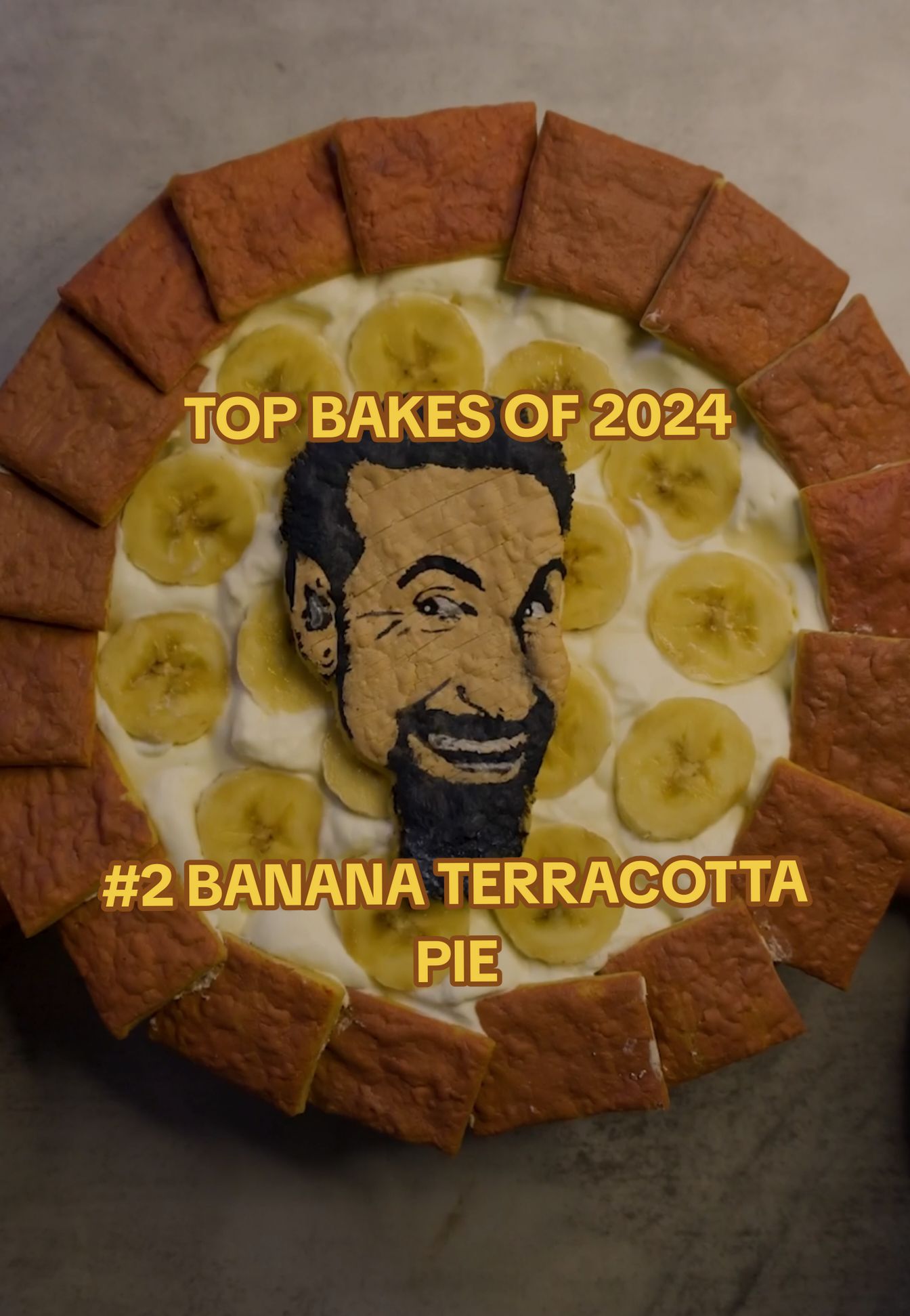 TOP BAKES OF 2024: #2 BANANA TERRACOTTA PIE  #systemofadown #soad #bananaterracottapie #serjtankian #pieart #thugloaf