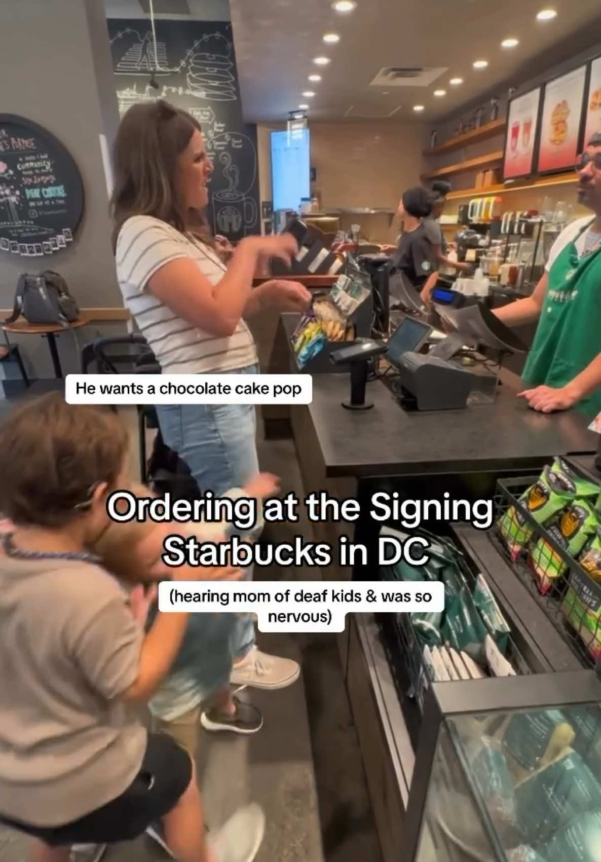 One of our best of 2024 (or maybe just a very rewarding moment for me as a hearing mom of deaf children 🥹🤟🏼)  #mom #motherhood #topvideo #signingstarbucks #washingtondcfood #signlanguage #asl 