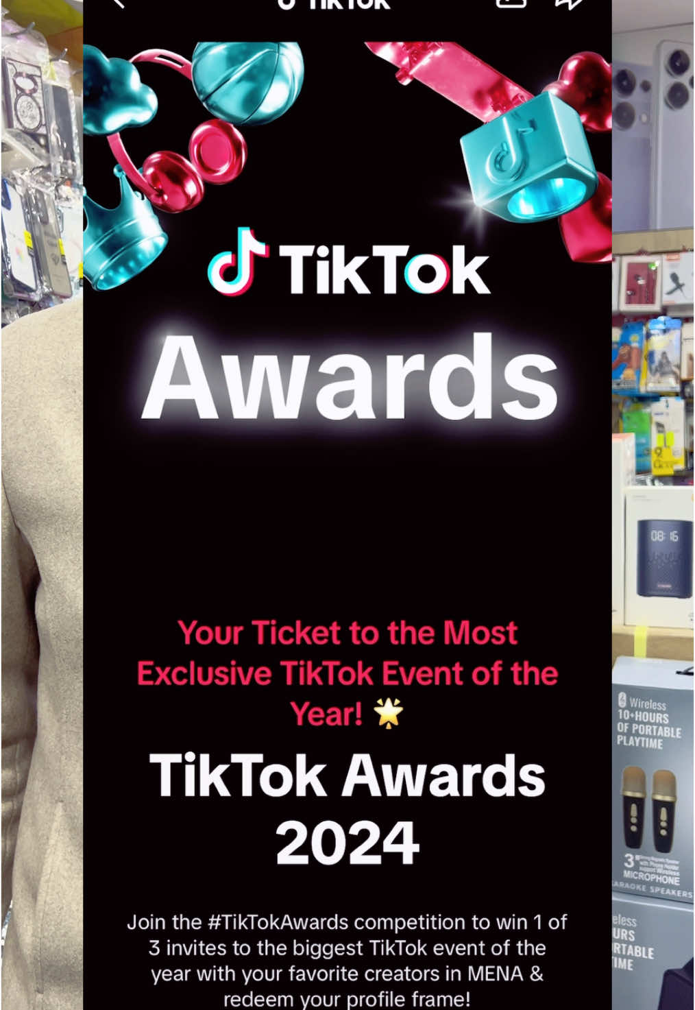 Evenement tiktok awrads 2024 #soon #tiktokawards2024 #tiktokviral #tiktoknews #duabitiktok #zaarastore_tn #officiel #fyp #احلي_متابعين_في_الدنيا #جديد_في_تيك_توك #tunisie #newyear #findannee #GamingOnTikTok #BookTok #4you #tiktoksalon 