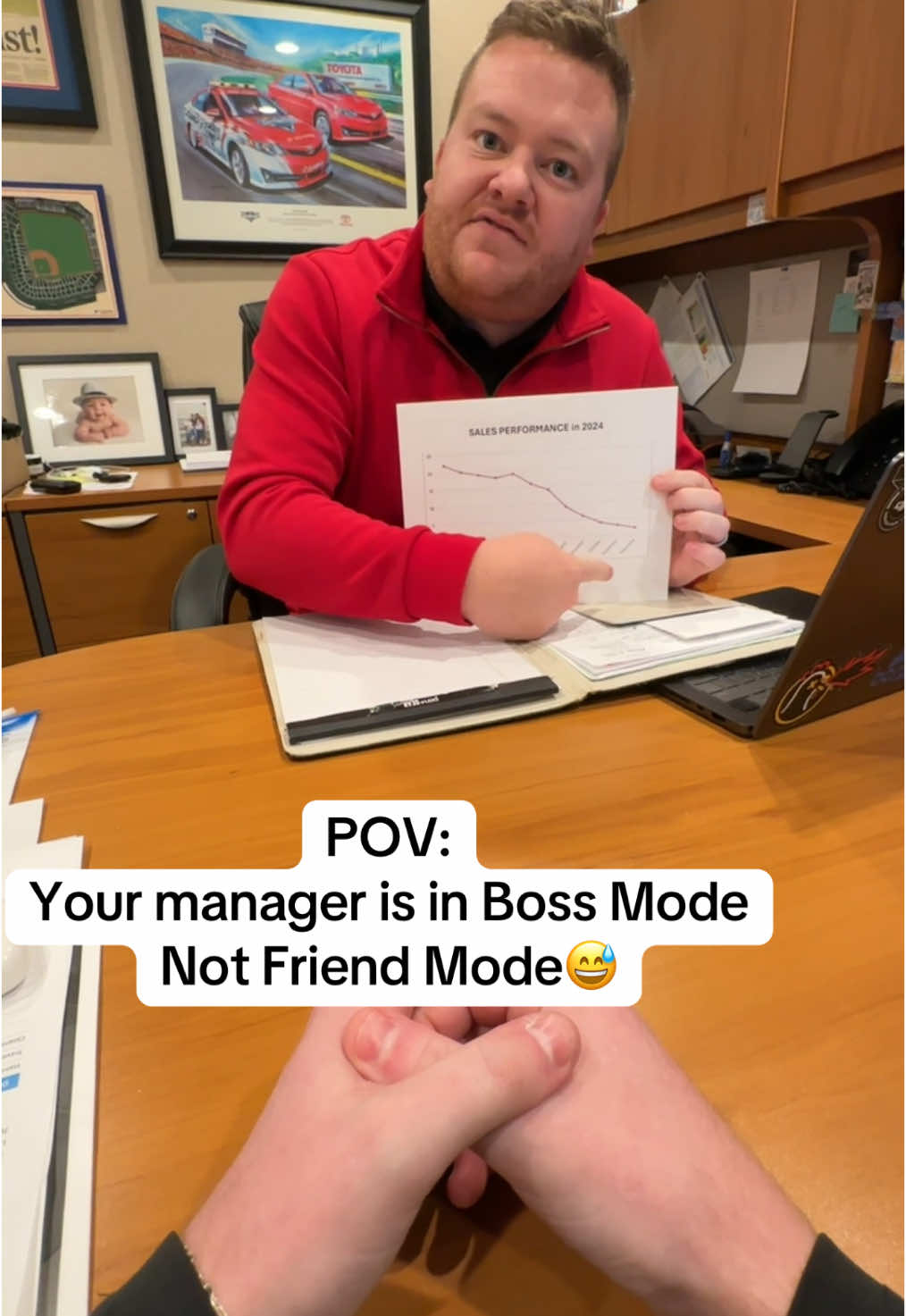 Pov: your manager is in boss mode not friend mode #carsales #carsalesman #carbuying #boss 