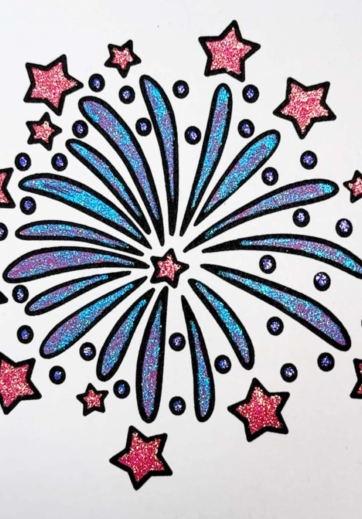 🎆 #coloring #colouring #glitterpens #glittercoloring #satisfying #sparklepen 